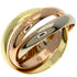 Vendome Louis Cartier Band Ring 18K Tricolor Gold