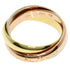 Vendome Louis Cartier Band Ring 18K Tricolor Gold