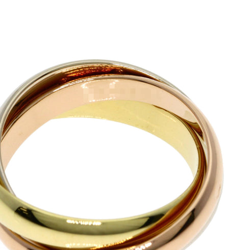 Vendome Louis Cartier Band Ring 18K Tricolor Gold