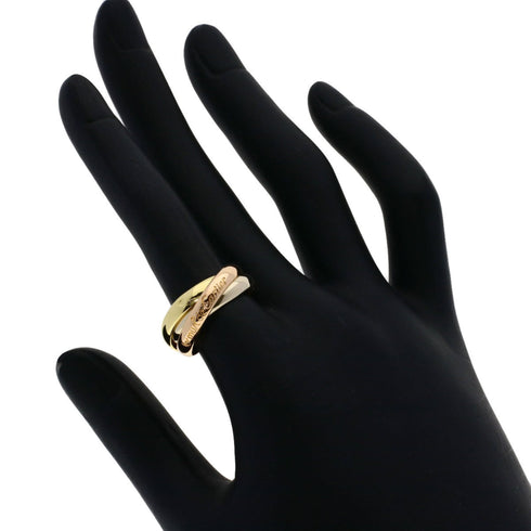 Vendome Louis Cartier Band Ring 18K Tricolor Gold