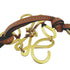 Anagram Charm Brown and Gold Handbag Charm