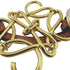 Anagram Charm Brown and Gold Handbag Charm