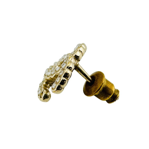 CC Logo Single Earring Gold-Tone Metal Gold-Tone Metal