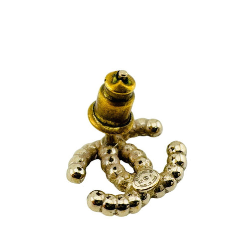 CC Logo Single Earring Gold-Tone Metal Gold-Tone Metal