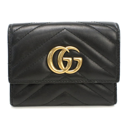 GG Marmont Trifold Wallet Matelasse Leather Compact