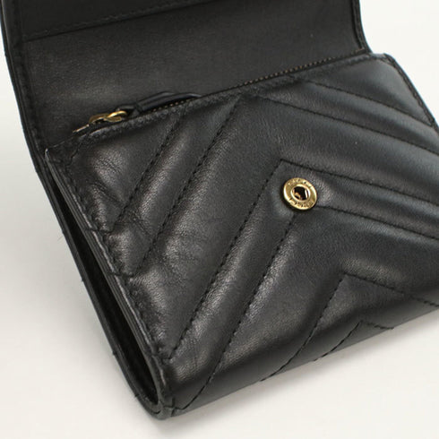 GG Marmont Trifold Wallet Matelasse Leather Compact