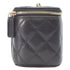 Classic Vanity Case with Chain Quilted Caviar Small