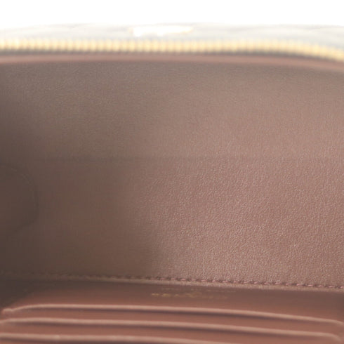 Classic Vanity Case with Chain Quilted Caviar Small
