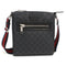 Web Strap Front Zip Messenger Bag GG Coated Canvas Small