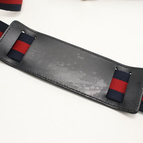 Web Strap Front Zip Messenger Bag GG Coated Canvas Small