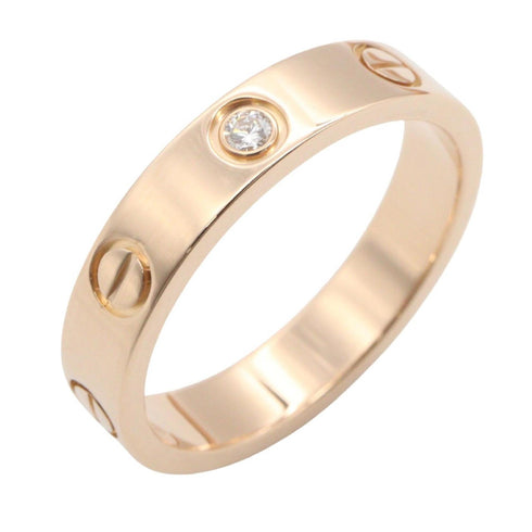 Mini Band Ring 18K Rose Gold With Diamond