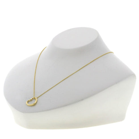 Open Heart Pendant Necklace 18K Yellow Gold 12.4mm