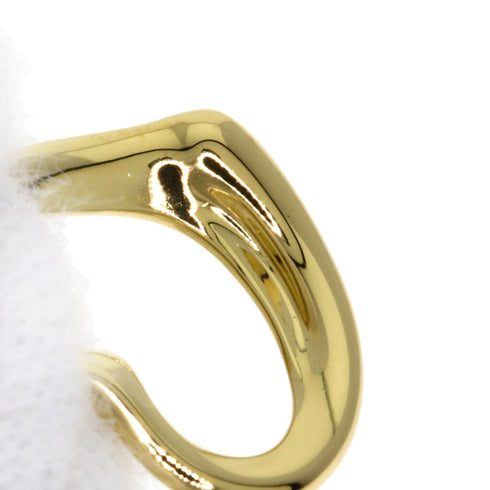 Open Heart Pendant Necklace 18K Yellow Gold 12.4mm