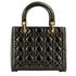 Lady Dior Bag Cannage Quilt Patent Medium