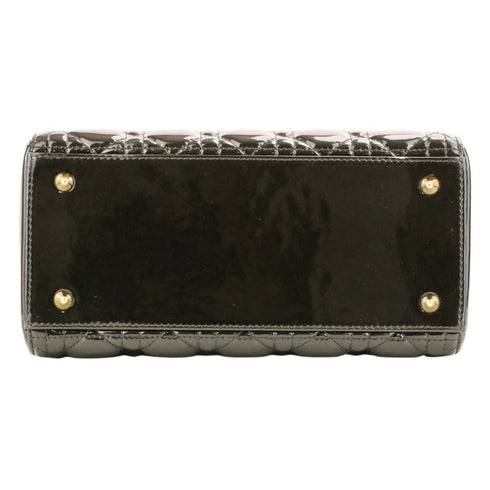 Lady Dior Bag Cannage Quilt Patent Medium