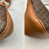 Vintage Saddle Flap Shoulder Bag Macadam Coated Canvas Small