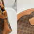 Vintage Saddle Flap Shoulder Bag Macadam Coated Canvas Small