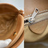 Vintage Saddle Flap Shoulder Bag Macadam Coated Canvas Small