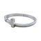 Square Wrap Bracelet Sterling Silver with 9 Diamonds