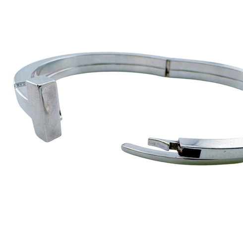Square Wrap Bracelet Sterling Silver with 9 Diamonds