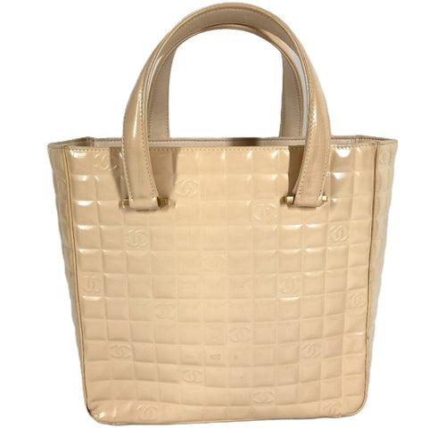 Chocolate Bar CC Tote Quilted Patent Small