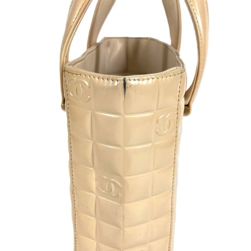 Chocolate Bar CC Tote Quilted Patent Small