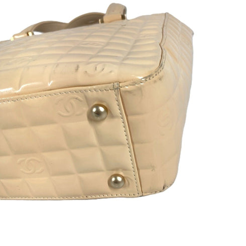 Chocolate Bar CC Tote Quilted Patent Small