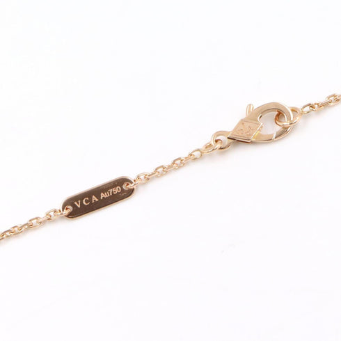 Vintage Alhambra Pendant Necklace 18K Rose Gold and Onyx