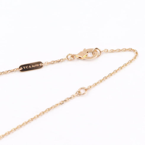 Vintage Alhambra Pendant Necklace 18K Rose Gold and Onyx