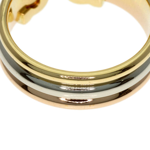 Vendome Louis Cartier Band Ring 18K Tricolor Gold
