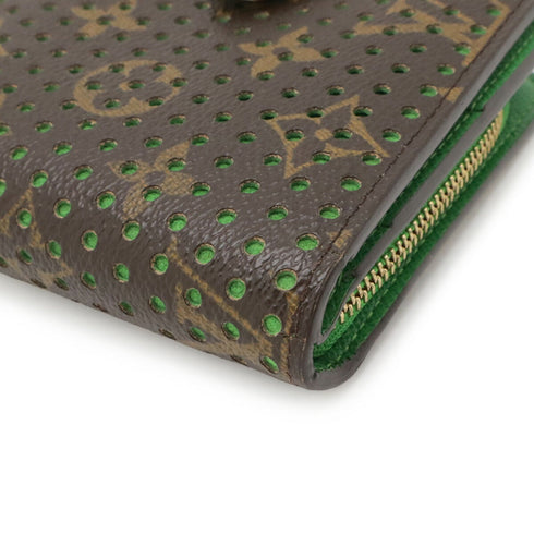 Compact Zip Wallet Perforated Monogram Canvas