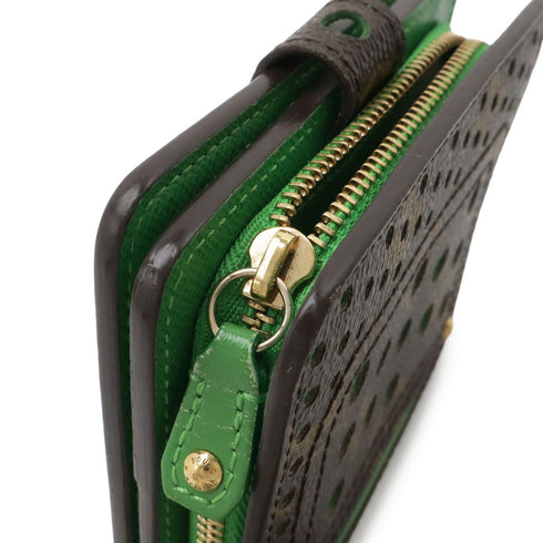 Compact Zip Wallet Perforated Monogram Canvas