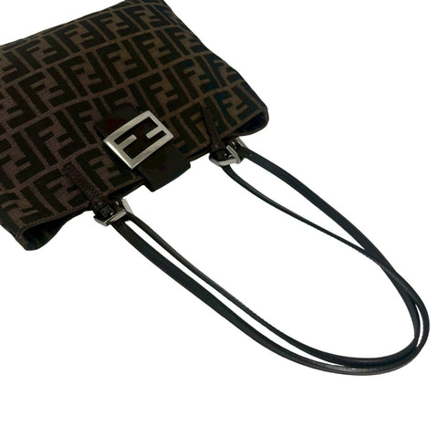 Vintage Shoulder Bag Zucca Canvas Medium