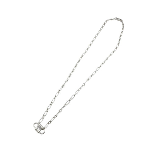 Double Lock Choker Necklace Sterling Silver
