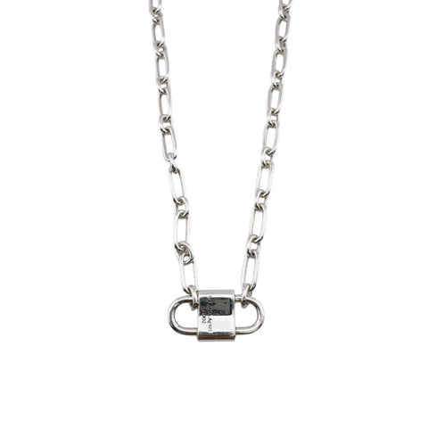 Double Lock Choker Necklace Sterling Silver