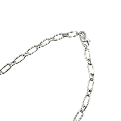 Double Lock Choker Necklace Sterling Silver