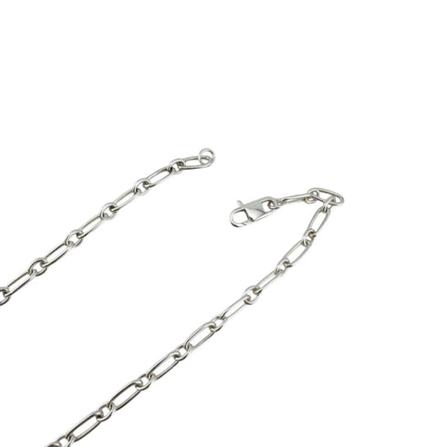 Double Lock Choker Necklace Sterling Silver