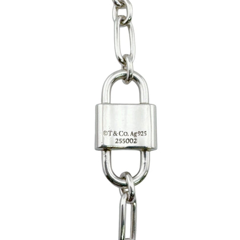 Double Lock Choker Necklace Sterling Silver