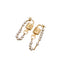 Earrings Pearl Gold-Tone Metal