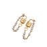 Earrings Pearl Gold-Tone Metal