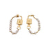 Earrings Pearl Gold-Tone Metal
