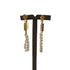 Earrings Pearl Gold-Tone Metal
