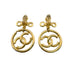 CC Logo Clip-On Earrings Metal Gold-Tone Metal