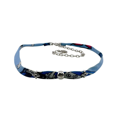 Bee Mindful Charm Bracelet Metal Blue