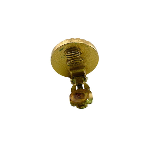 CC Logo Clip-On Single Earring Metal Gold-Tone Metal