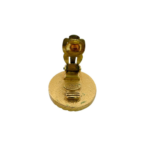 CC Logo Clip-On Single Earring Metal Gold-Tone Metal