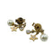 Logo Earrings Artificial Pearl and Metal