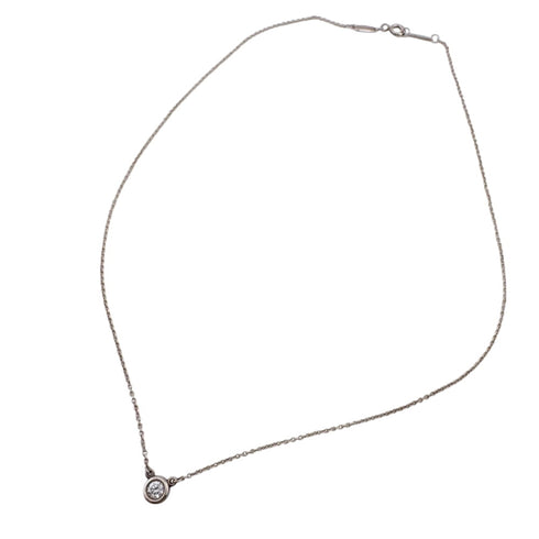 Elsa Peretti Diamonds By The Yard Pendant Necklace Sterling Silver and Diamond