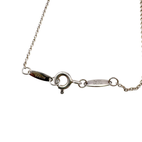 Elsa Peretti Diamonds By The Yard Pendant Necklace Sterling Silver and Diamond