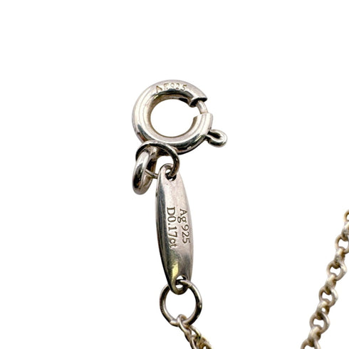 Elsa Peretti Diamonds By The Yard Pendant Necklace Sterling Silver and Diamond